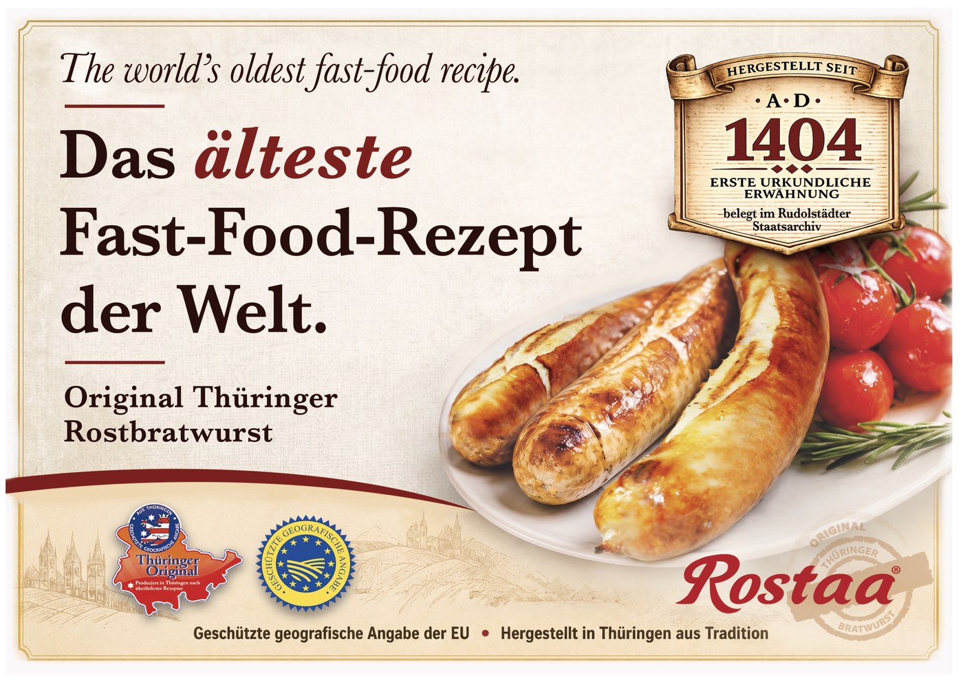 Original Thüringer Rostbratwurst